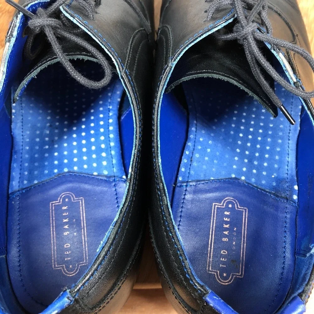 Ted Baker roger Mens size 13 shoes Black Cap Toe Classic Leather Dress Oxfords
